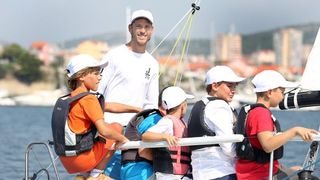 Zlatni olimpijci Fantela i Marenić družili se sa šibenskom djecom povodom dana jedrenja. Photo: Duško Jaramaz/PIXSELL Zlatni olimpijci Fantela i Marenić družili se sa šibenskom djecom povodom dana jedrenja. Photo: Duško Jaramaz/PIXSELL