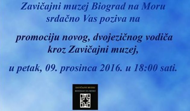 Promocija novog vodiča kroz Zavičajni muzej Biograd na Moru