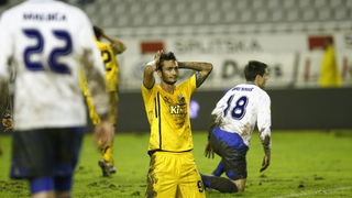Split, 011210. 
Stadion HNK Hajduka u Poljudu.    
UEFA Europska liga utakmica HNK Hajduk – FC AEK. 
Na slici: Savas Gkentsoglou.
Foto: Vladimir Dugandzic / CROPIX