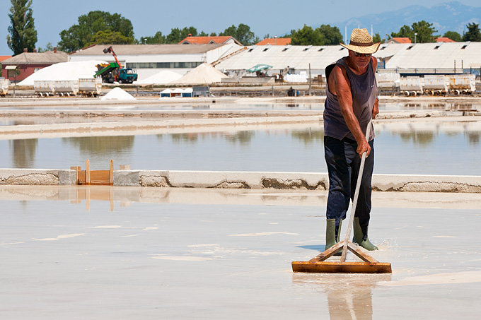 Solana Nin, berba soli, foto: Leo Banić