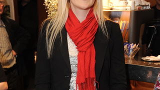 Zadar, 230413
Caffe bar Djina. 
Otvoranje izlozbe Sfinga u Zadru – jucer, danas, sutra, autorice prof. Antonije Mlikote i studenata Odjela za povijest umjetnosti zadarskog sveucilista u sklopu festivala znanosti.
Na fotografiji: prof. Antonija Mlikota.
Fo