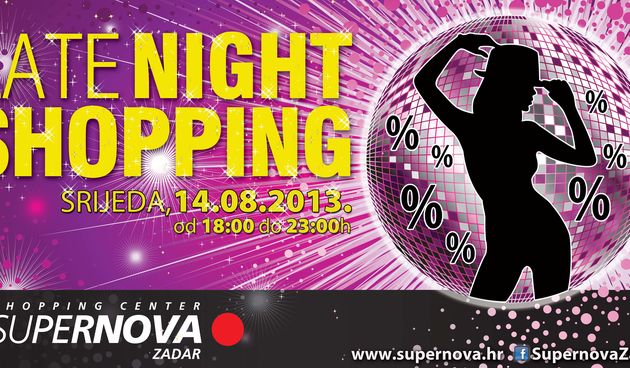 supernova, plakat, late night shopping,