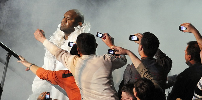 Split, 270310.
Veceras se u Spaladium Areni odrzava spektakl “Obracun u ringu 10” povodom 15-te obljetnice boksackog kluba Pit Bull. Borci ce nastupiti u 17 atraktivnih K1 i MMA ( ultimate fight) borbama.
Na fotografiji: Bob Sapp i Sascha Weinpolter.
Foto