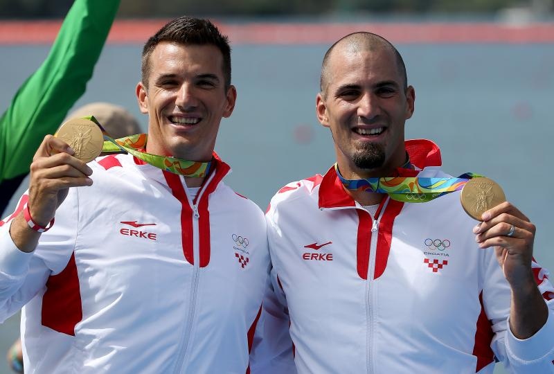 Rio de Janeiro, Brazil – Braća Sinkovic, Martin i Valent, osvajači su olimpijske zlatne medalje u utrci dvojaca na pariće.  Photo: Igor Kralj/PIXSELL