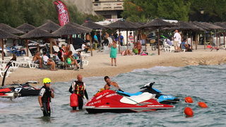 Vir: Slobodan trening na plaži Jadro pred utrke Alpe Adria Jest Ski Toura. Foto: Kažimir Škrbić/Virski list