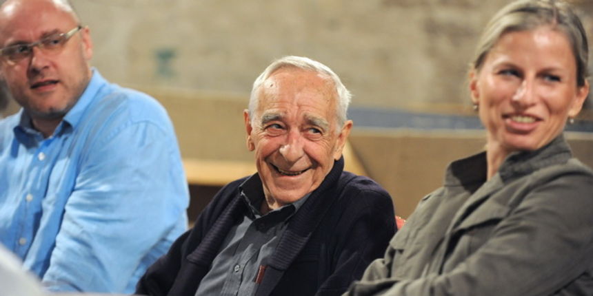 Zadar, 210910.
Povodom pocetka sezone u Kazalistu lutaka Zadar odrzana je press konferencija , sezonu u kazalistu ce biti otvorena premijerom Krlezine drame Michelangelo Buonaroti u kojoj ce glumiti i Pero Kvrgic.Na fotografiji : Drazen Ferencina redatelj