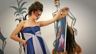 2500 kn; Haljinu dizajnira Klara Dedić: saten-svila i muslin (foto: Marin Gospić)