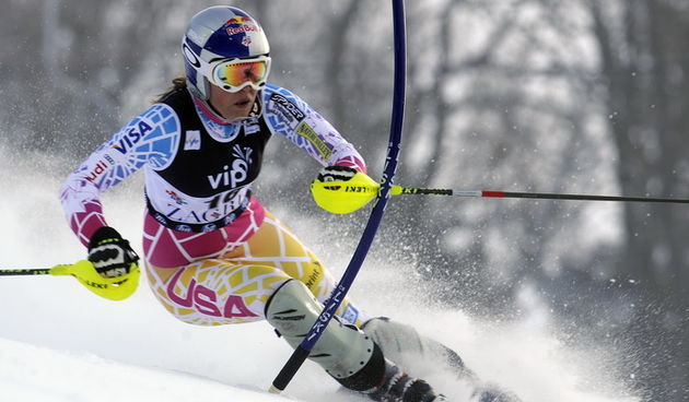 Zagreb, 040111.Audi Fis World Cup skijaska utrka zenskog slaloma Vip Snow Queen Trophy na Sljemenu.Na slici: Linsday Vonn americka skijasica.Foto: Drago Sopta / CROPIX