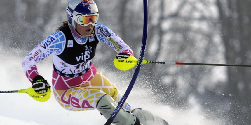 Zagreb, 040111.Audi Fis World Cup skijaska utrka zenskog slaloma Vip Snow Queen Trophy na Sljemenu.Na slici: Linsday Vonn americka skijasica.Foto: Drago Sopta / CROPIX