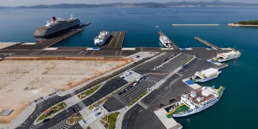 Nova luka Gaženica, pogled iz zraka, Foto: Dino Stanin/PIXSELL