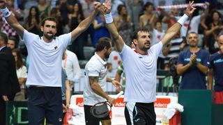 Davis Cup: Ivan Dodig/Marin Čilić – Nicolas Mahut/Pierre-Hugues Herbert 3-1. Photo. Hrvoje Jelavić/PIXSELL