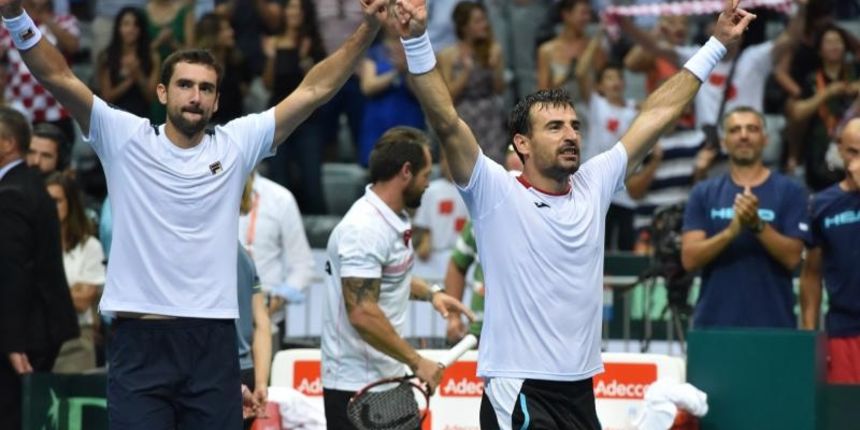 Davis Cup: Ivan Dodig/Marin Čilić – Nicolas Mahut/Pierre-Hugues Herbert 3-1. Photo. Hrvoje Jelavić/PIXSELL Davis Cup: Ivan Dodig/Marin Čilić – Nicolas Mahut/Pierre-Hugues Herbert 3-1. Photo. Hrvoje Jelavić/PIXSELL