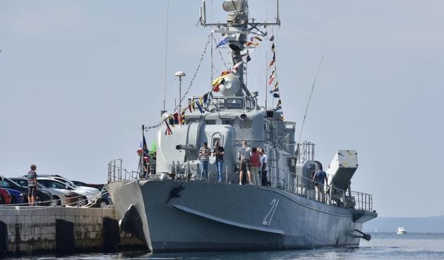 Raketna topovnjača Šibenik HRM-a u posjetu je Zadru. Svim zainteresiranima omogucen je obilazak broda. Photo: Dino Stanin/PIXSELL