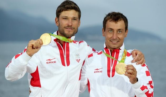 Rioe de Janeiro. Olimpijski prvaci u klasi 470, Šime Fantela i Igor Marenić. Photo. Igor Kralj/PIXSELL