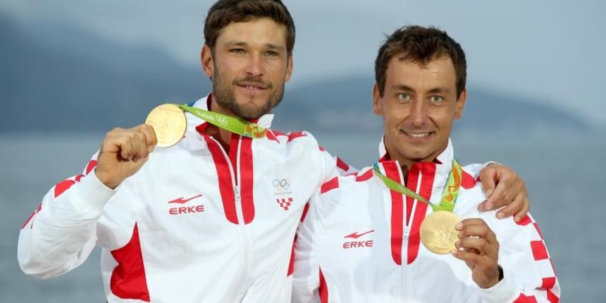 Rioe de Janeiro. Olimpijski prvaci u klasi 470, Šime Fantela i Igor Marenić. Photo. Igor Kralj/PIXSELL