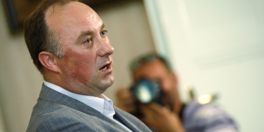 Zagreb, 200511.
Amruseva 7.
Ured odvjetnika Ante Nobila.
Press konferencija bivseg potpredsjednika vlade Damira Polanceca na aktualne teme iz politickog zivota Hrvatske.
Foto: Goran Mehkek / Cropix