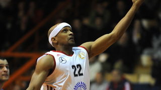 Sibenik, 240212.
Dvorana Baldelin.
Utamica 18 kola  A1 lige Jolly JBS Sibenik -Zadar.
Na slici: Ronald Ross.
Foto: Niksa Stipanicev / CROPIX