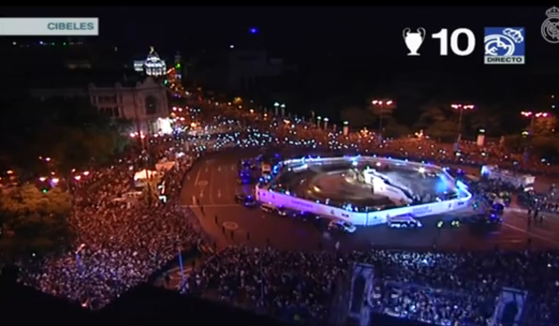 Fešta u Madridu nakon Realovog osvajanja Lige prvaka, screenshot: youtube