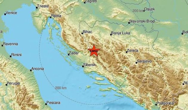 Dijelove Dalmacije protresao umjereno jak potres