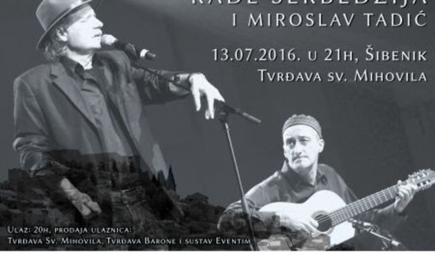 Čarobna večer u Šibeniku: Rade Šerbedžija i Miroslav Tadić u tvrđavi Sv. Mihovila