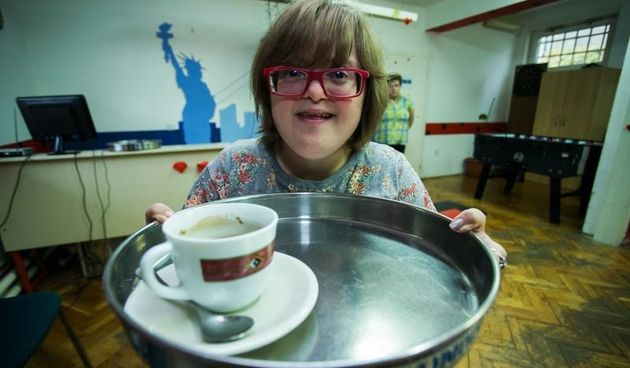 Udruga Bubamara zaposlila osobe s sindromom Down u Buba cafeu. Photo: Davor Javorovic/PIXSELL