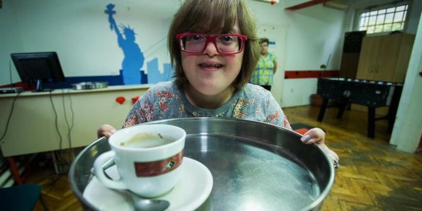 Udruga Bubamara zaposlila osobe s sindromom Down u Buba cafeu. Photo: Davor Javorovic/PIXSELL