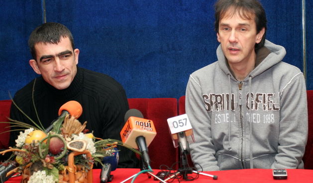 Zadar, 211209.
Zdravko Gojanovic i Zeljko Petres, izvrsni procudent i direktor Leon Trade-a odrzali su konferenciju za medije povodom novogodisnjeg doceka na zadarskom Visnjiku uz svjetsku DV zvijezdu Davida Moralesa koji je najavljen kao svjetlosni i zvu