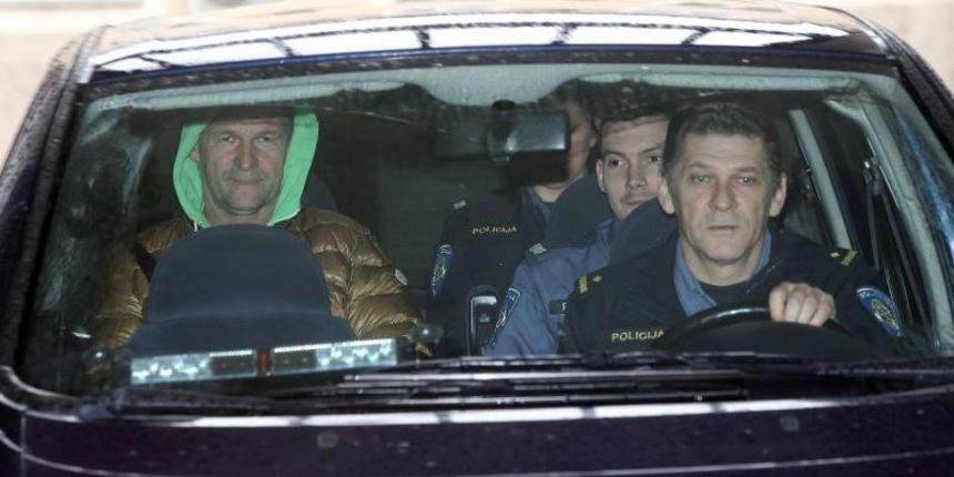 Reno Sinovcic izlazi nakon davanja iskaza u PNUSKOK. Photo: Igor Kralj//PIXSELL