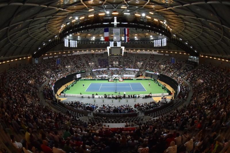 Polufinale Davis Cupa, Hrvatska – Francuska, 2. meč, Marin Čilić – Lucas Pouille. Photo: Hrvoje Jelavić/PIXSELL Polufinale Davis Cupa, Hrvatska – Francuska, 2. meč, Marin Čilić – Lucas Pouille. Photo: Hrvoje Jelavić/PIXSELL
