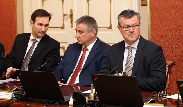Zagreb – 12. sjednica Vlade Republike Hrvatske. Miro Kovac, Tomislav Karamarko, Tihomir Oreskovic. Photo: Robert Anic/PIXSELL