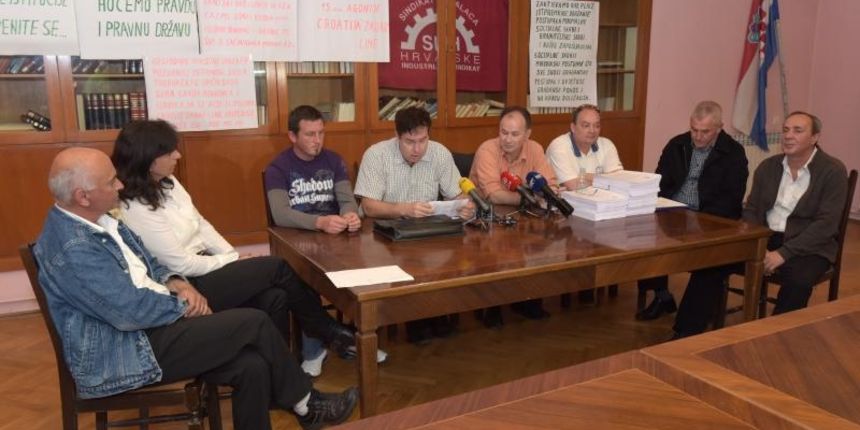 Radnici tvrtki koje već mjesecima ne isplaćuju plaće traže bolju pravnu zaštitu radnika, Photo: Dino Stanin/PIXSELL Radnici tvrtki koje već mjesecima ne isplaćuju plaće traže bolju pravnu zaštitu radnika, Photo: Dino Stanin/PIXSELL