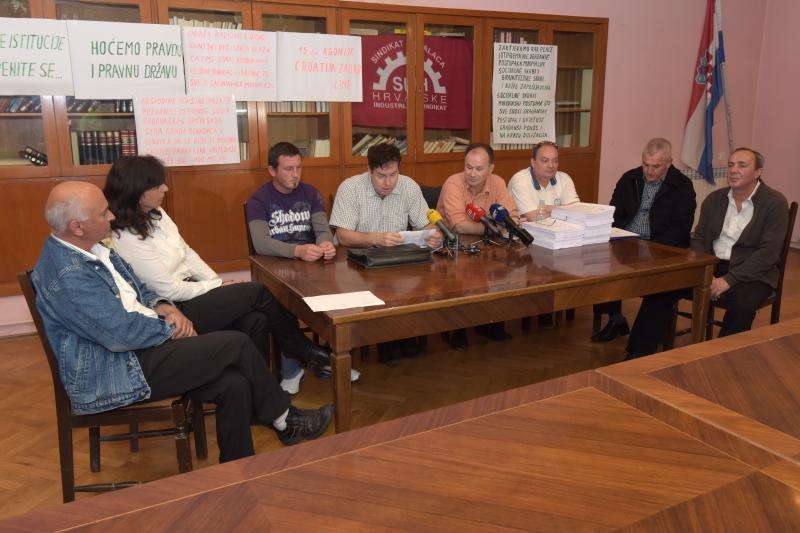 Radnici tvrtki koje već mjesecima ne isplaćuju plaće traže bolju pravnu zaštitu radnika, Photo: Dino Stanin/PIXSELL Radnici tvrtki koje već mjesecima ne isplaćuju plaće traže bolju pravnu zaštitu radnika, Photo: Dino Stanin/PIXSELL