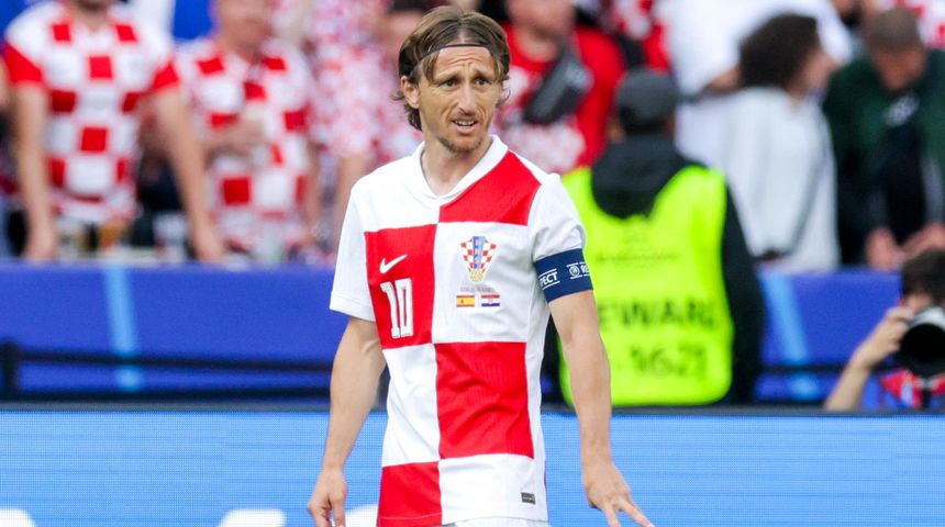 Olimpijski stadion, Berlin, Njemacka – Europsko prvenstvo 2024., skupina B, 1. kolo, Spanjolska – Hrvatska. Luka Modric