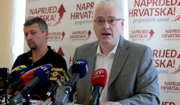 Na konferenciji za medije stranke Naprijed Hrvatska Progresivni savez o buducim aktivnostima govorili su predsjednik stranke Ivo Josipovic i Ivica Pancic. Photo: Patrik Macek/PIXSELL