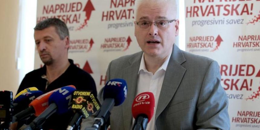 Na konferenciji za medije stranke Naprijed Hrvatska Progresivni savez o buducim aktivnostima govorili su predsjednik stranke Ivo Josipovic i Ivica Pancic. Photo: Patrik Macek/PIXSELL