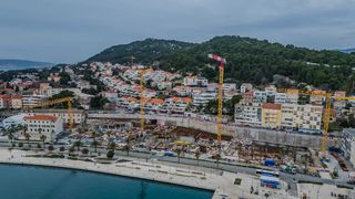 Split: Pogled iz zraka na mjesto gdje je bio hotel Marjan