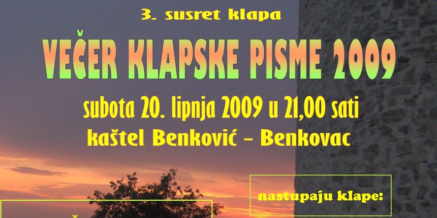 Večer klapske pisme u Benkovcu Večer klapske pisme u Benkovcu