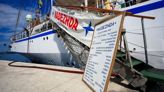 Ruski školski jedrenjak “Nadežda” u zadarskoj luci, foto: Roberto Lerga