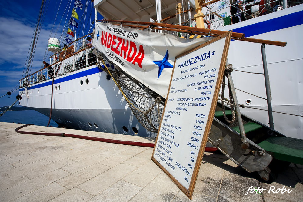 Ruski školski jedrenjak “Nadežda” u zadarskoj luci, foto: Roberto Lerga