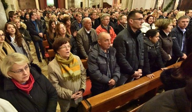 Svečana misa polnoćka u katedrali svete Stošije. Foto: Dino Stanin/PIXSELL