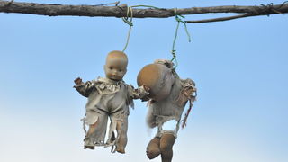 Zadar, 021111
Uz cestu koja vodi od Zadra prema Razancu moze se vidjeti jedan od sigurno najneobicnijih vinograda na svijetu. Umjesto uobicajenih strasila, vinograd cuvaju ogromni plisani medvjedi , lutke, barbike i raznorazne druge igracke i predmeti.
Fo Zadar, 021111
Uz cestu koja vodi od Zadra prema Razancu moze se vidjeti jedan od sigurno najneobicnijih vinograda na svijetu. Umjesto uobicajenih strasila, vinograd cuvaju ogromni plisani medvjedi , lutke, barbike i raznorazne druge igracke i predmeti.
Fo