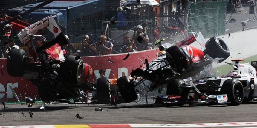 Sudar na startu Spa, foto: gp1.hr Sudar na startu Spa, foto: gp1.hr