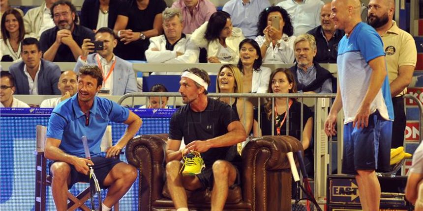Goran Ivanišević i Andre Agassi, foto: Hina