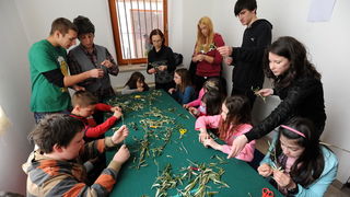 Zadar, 190313.
U prostoru gradske straze organizirana je radionica izrade maslinovih grancica za osnovnoskolce.
Na fotografiji: detalj s radionice.
Foto: Luka Gerlanc / CROPIX Zadar, 190313.
U prostoru gradske straze organizirana je radionica izrade maslinovih grancica za osnovnoskolce.
Na fotografiji: detalj s radionice.
Foto: Luka Gerlanc / CROPIX