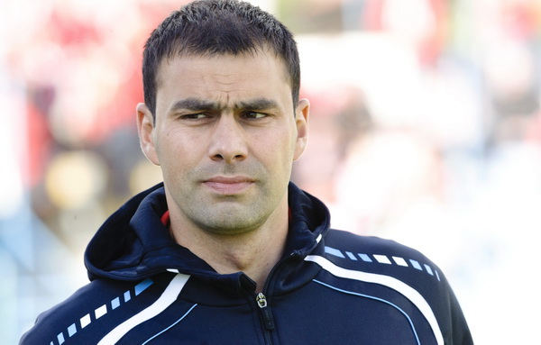 Zadar, 260513.
Stadion Stanovi.
Utakmica MAXtv 1. HNL izmedju Zadra i Splita.
Na fotografiji: trener Splita Goran Sablic.
Foto: Tom Dubravec / CROPIX