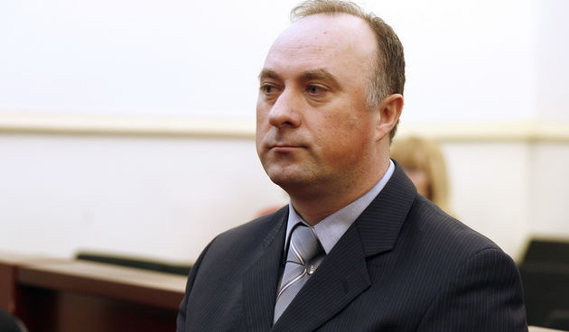 Zagreb. 010312.Zupanijski sud na Zrinjevcu.Nastavak sudjenja bivsem hrvatskom premjeru Ivi Sanader optuzenog za ratno profiterstvo,slucaj Hypo i primanje mita od celnika Mol-a.Na fotografiji: bivsi potpredsjednik vlade Damir Polancec.Foto: Damjan Tadi