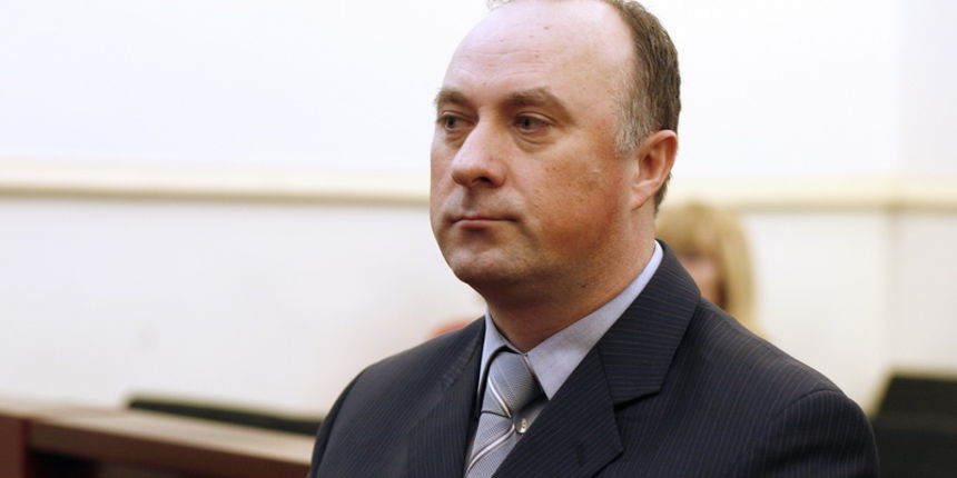 Zagreb. 010312.Zupanijski sud na Zrinjevcu.Nastavak sudjenja bivsem hrvatskom premjeru Ivi Sanader optuzenog za ratno profiterstvo,slucaj Hypo i primanje mita od celnika Mol-a.Na fotografiji: bivsi potpredsjednik vlade Damir Polancec.Foto: Damjan Tadi