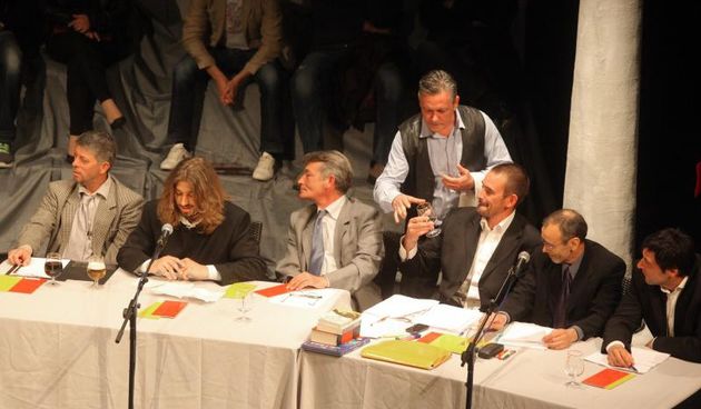 U HKK Zadar odrzana je premijera predstave pod nazivom Aktualni sat, Kulturno umjetnickog drustva Bleke i Konji. Photo: Filip Brala/PIXSELL