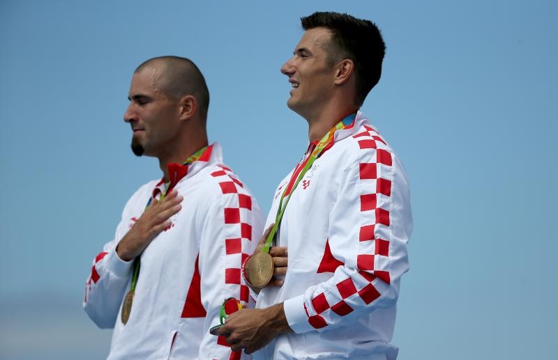 Rio de Janeiro, Brazil – Braća Sinkovic, Martin i Valent, osvajači su olimpijske zlatne medalje u utrci dvojaca na pariće.  Photo: Igor Kralj/PIXSELL