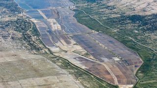 Solana Pag iz ptičje perspektive, foto: Dino Stanin/PIXSELL Solana Pag iz ptičje perspektive, foto: Dino Stanin/PIXSELL